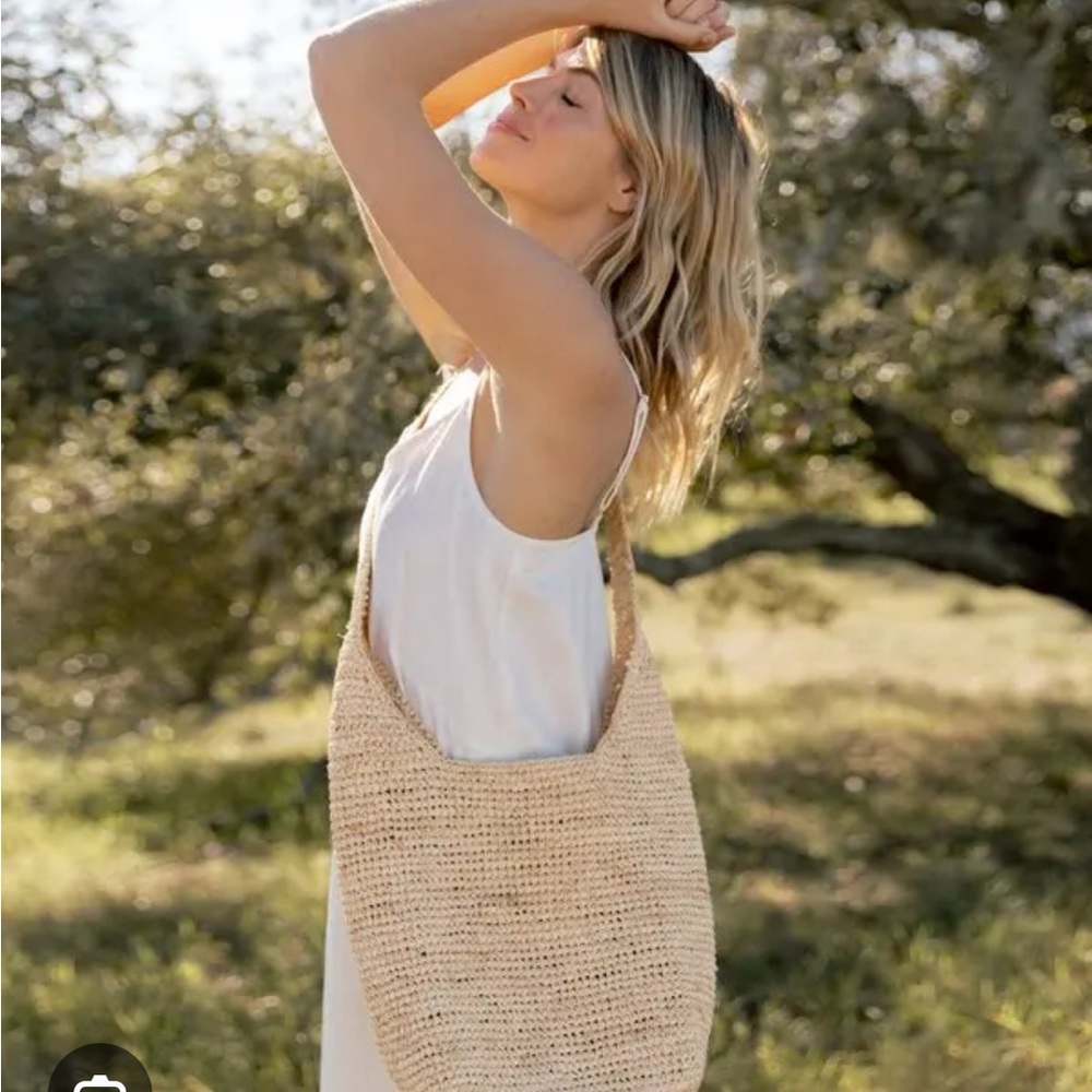 Jenni Kayne Raffia Crossbody Shoulder Bag